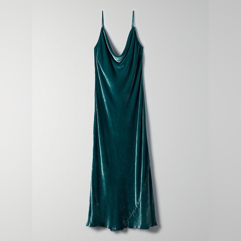 Aritzia Practical Magic 90s Style Velvet Wilfred Canto Dress XXS XS - Picture 4 of 9